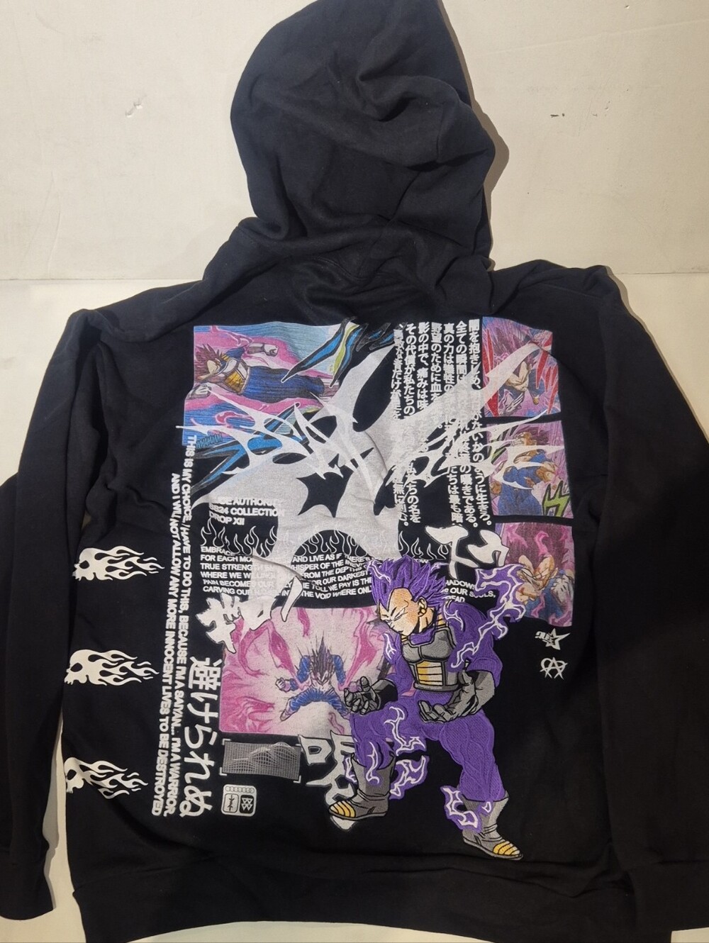 Dragon Ball Z Future Trunks Medium Cutom Embroidered Hoodie Rude Authority